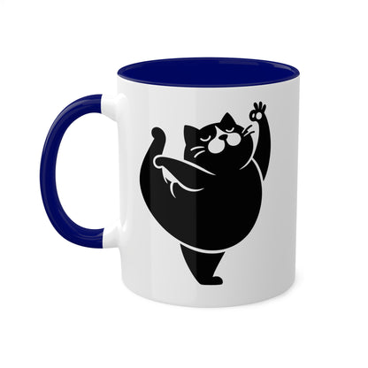 Cute Yoga Cat Pose - 11oz Colorful Mug