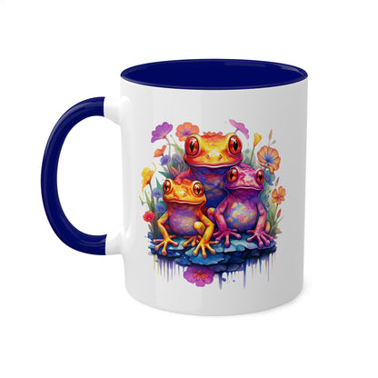 Three Cute Little Frogs - 11oz Colorful Coffee Mug