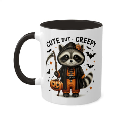 Cute But Creepy With Adorable Raccoon - 11oz Colorful Halloween Mug