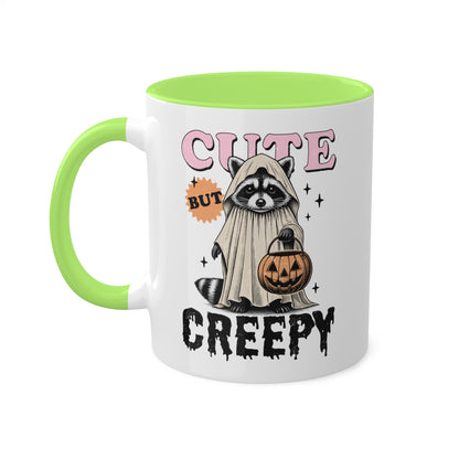 Cute But Creepy With Adorable Raccoon - 11oz Colorful Halloween Mug