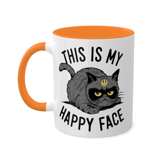 This Is My Happy Face - 11 oz Colorful Coffee Mug