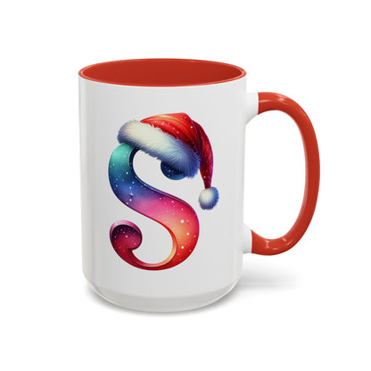 Taza con la letra "S" del alfabeto navideño (11, 15 oz)