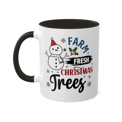 Farm Fresh Christmas Trees - 11 oz Colorful Holiday Gift Mug