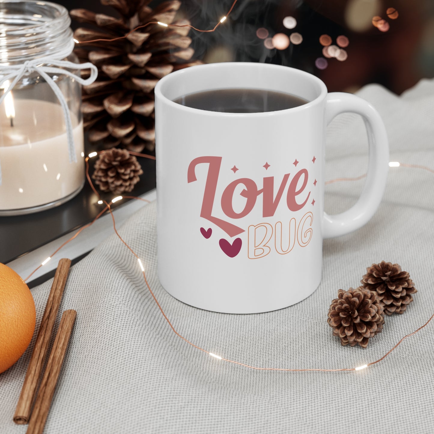 Love Bug - Taza de café de cerámica de 11 oz