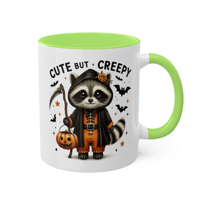 Cute But Creepy With Adorable Raccoon - 11oz Colorful Halloween Mug