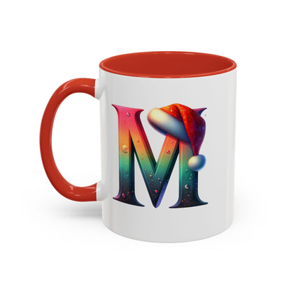 "M" Christmas Alphabet Letter - Holiday Gift Mug (11, 15oz)