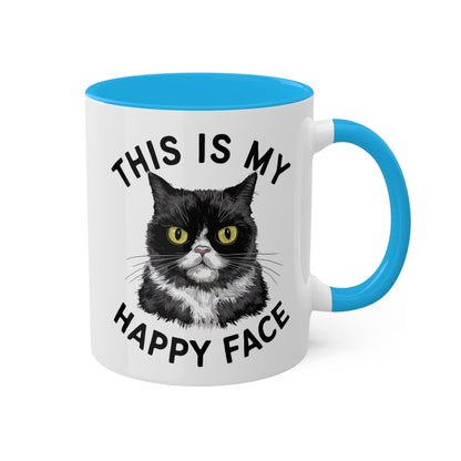 This Is My Happy Face - 11 oz Colorful Coffee Mug