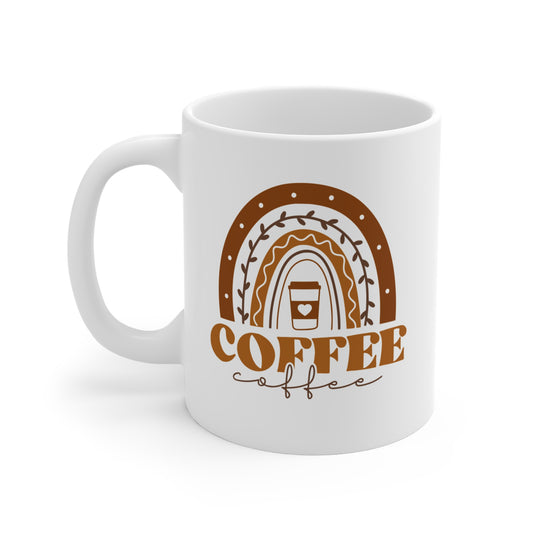 Rainbow Coffee Vibes - 11 oz Retro Style Coffee Mug