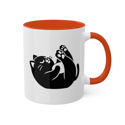 Cute Yoga Kitten Stretching - 11oz Colorful Mug