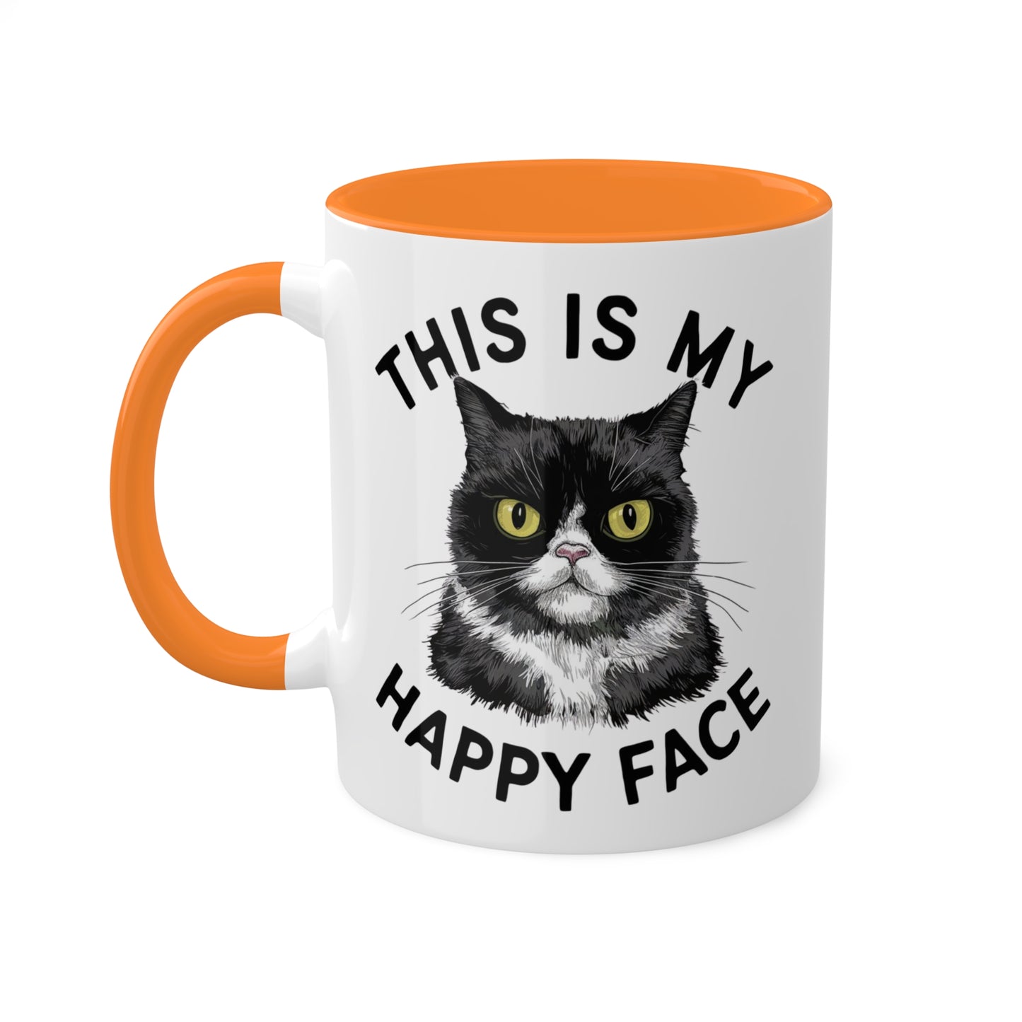 This Is My Happy Face - 11 oz Colorful Coffee Mug