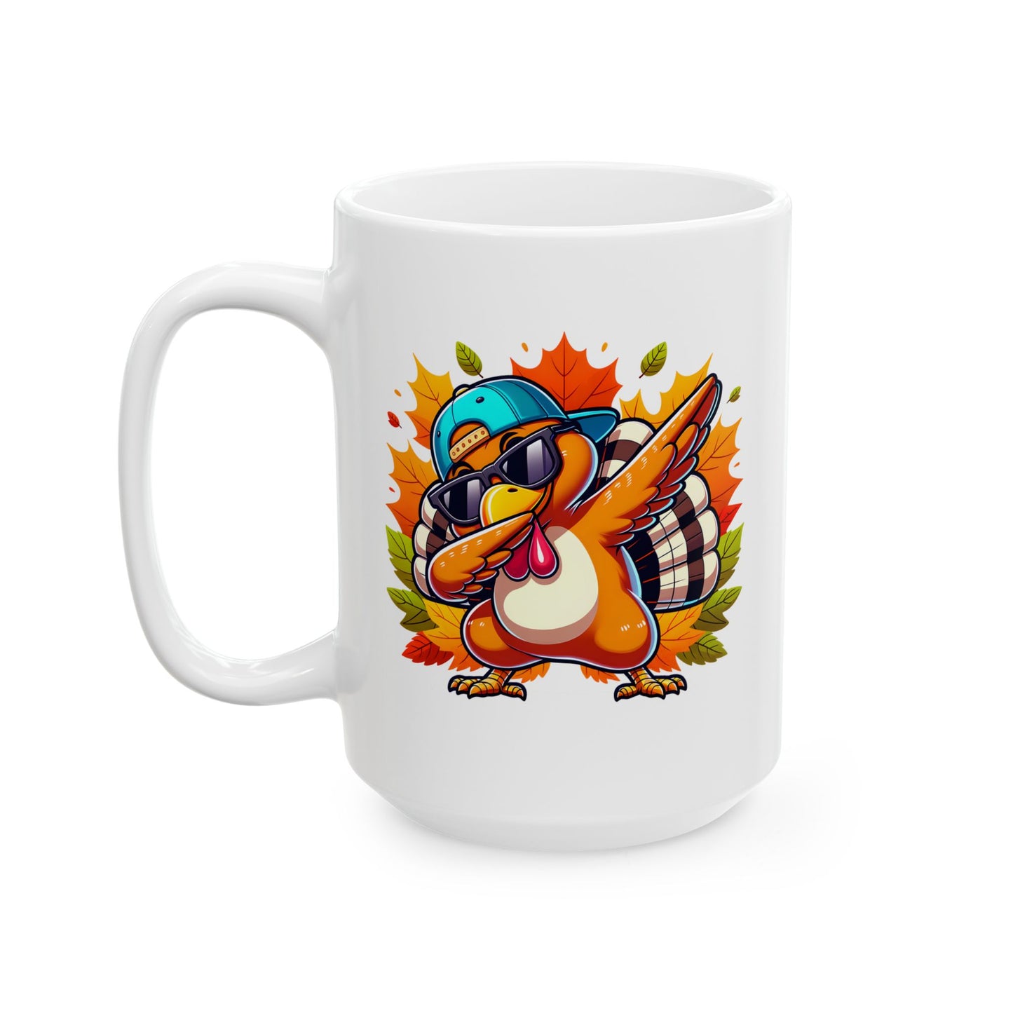 Dabbing Turkey - Fall Thanksgiving Coffee Gift Mug (11oz, 15oz)