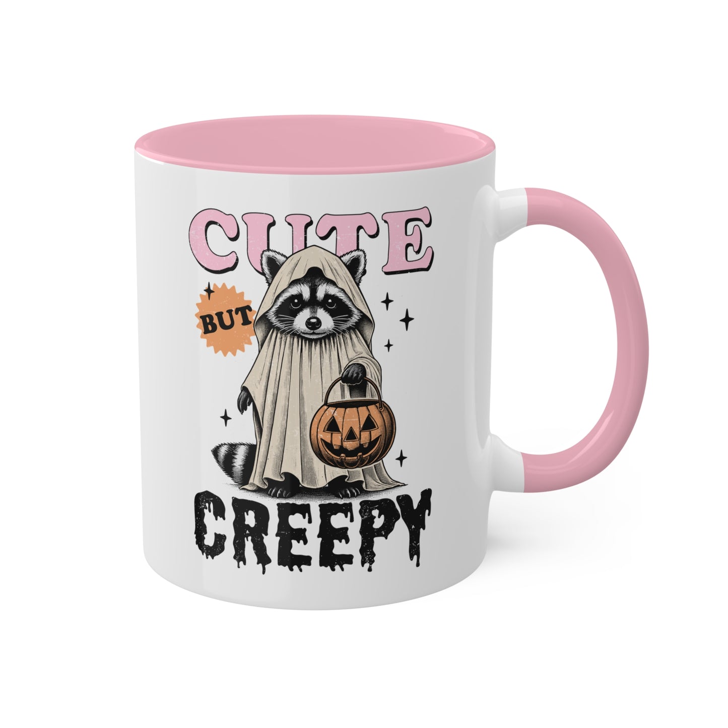 Cute But Creepy With Adorable Raccoon - 11oz Colorful Halloween Mug