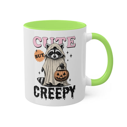 Cute But Creepy With Adorable Raccoon - 11oz Colorful Halloween Mug