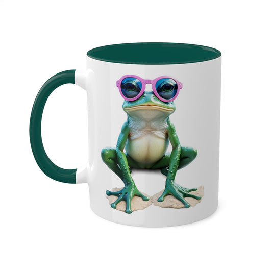 Adorable Little Frog With Sunglasses - 11oz Colorful & Fun Mug