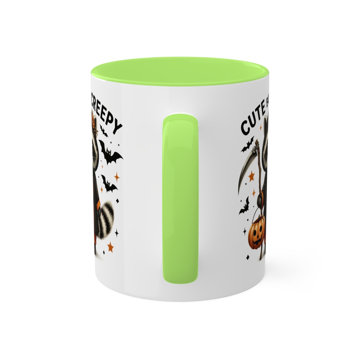 Cute But Creepy With Adorable Raccoon - 11oz Colorful Halloween Mug