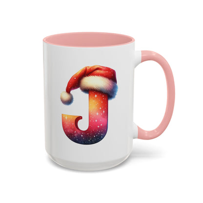 "J" Christmas Alphabet Letter - Holiday Gift Mug (11, 15oz)