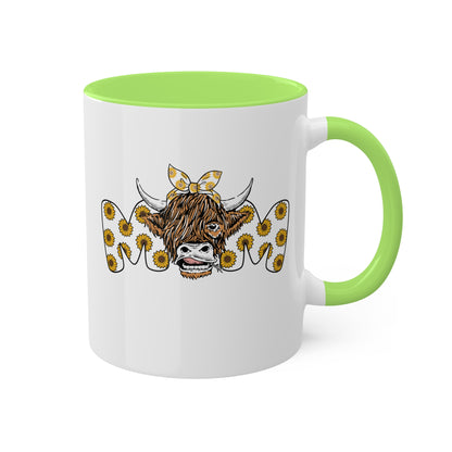 Cute Cow Gift Mug for Mom - 11oz Colorful Mug