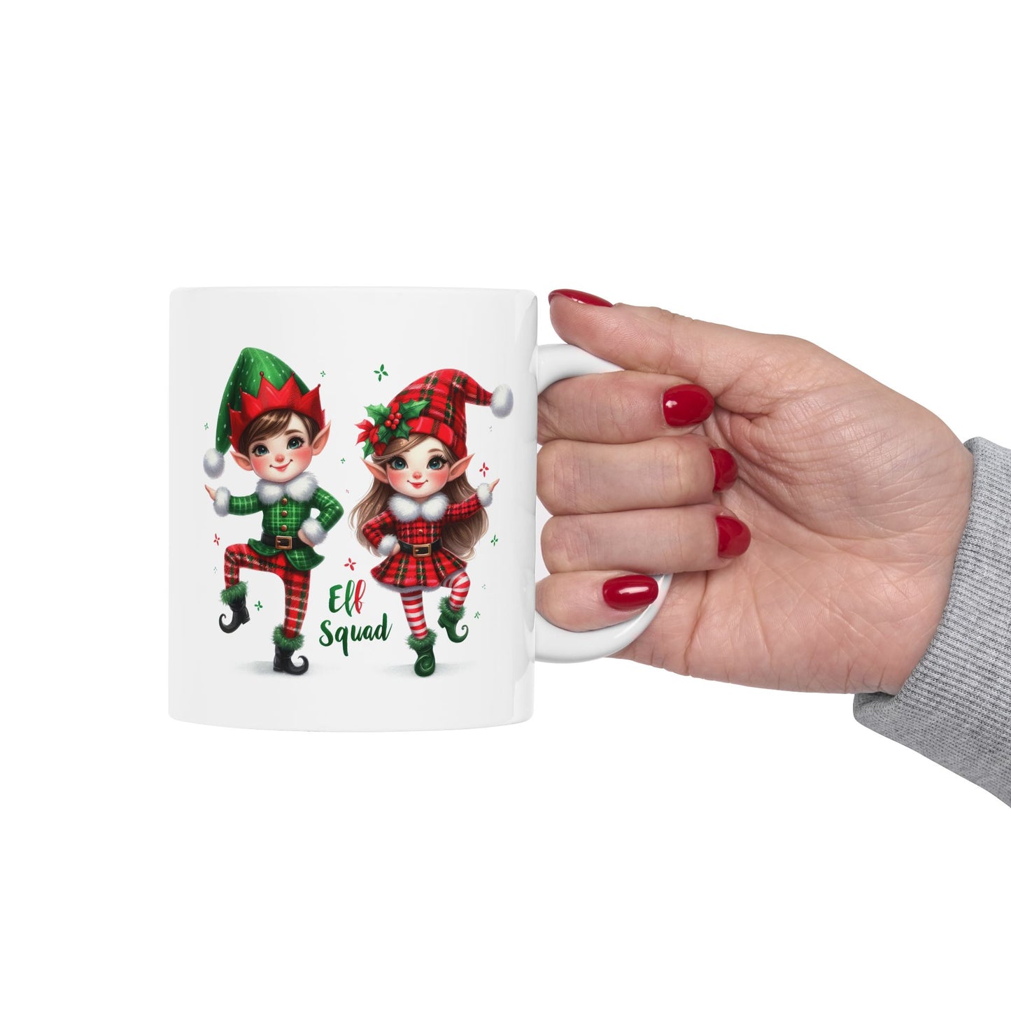 Cute Elf Squad - Winter Coffee Mug (11oz, 15oz)