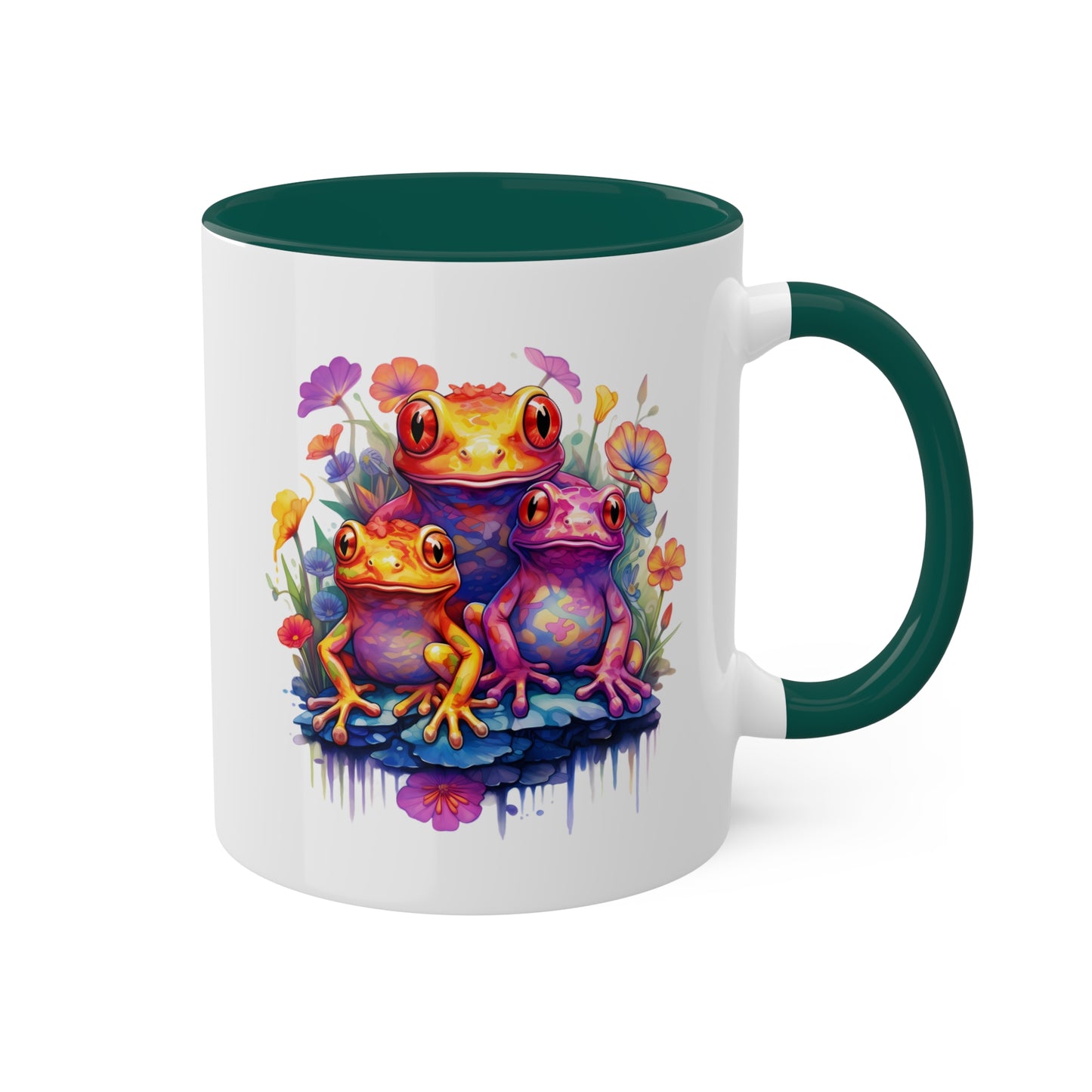 Three Cute Little Frogs - 11oz Colorful Coffee Mug