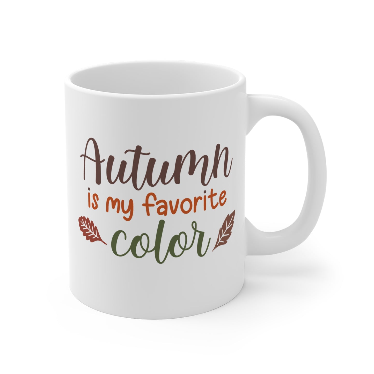 El otoño es mi color favorito - Taza de café de cerámica de 11 oz