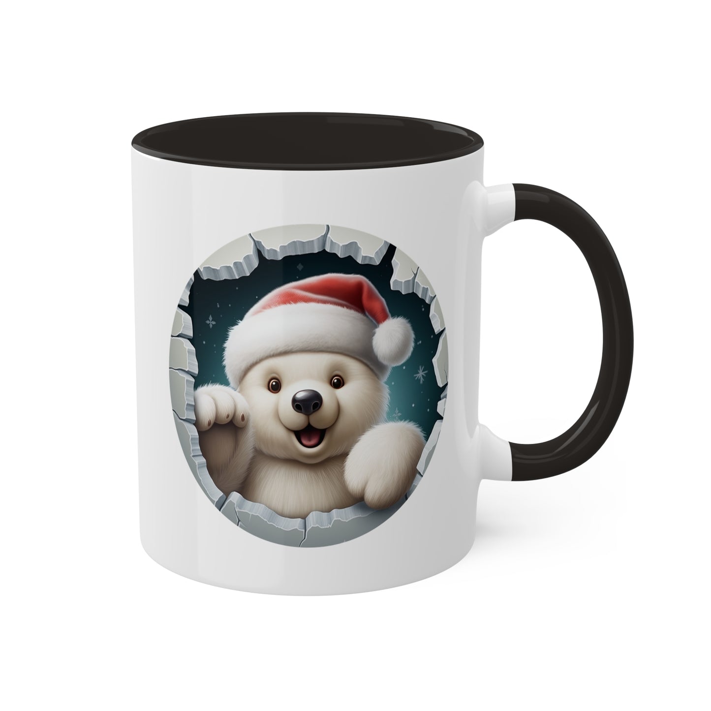 Lindo oso polar navideño: taza de regalo navideña de 11 oz