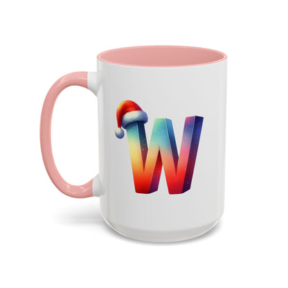 Taza con la letra "W" del alfabeto navideño (11, 15 oz)