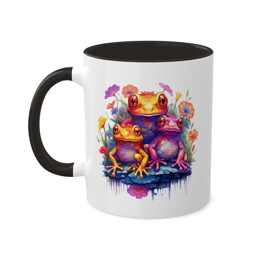 Three Cute Little Frogs - 11oz Colorful Coffee Mug