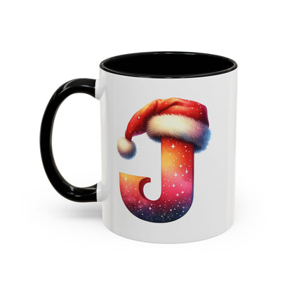 "J" Christmas Alphabet Letter - Holiday Gift Mug (11, 15oz)