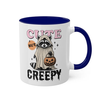 Cute But Creepy With Adorable Raccoon - 11oz Colorful Halloween Mug