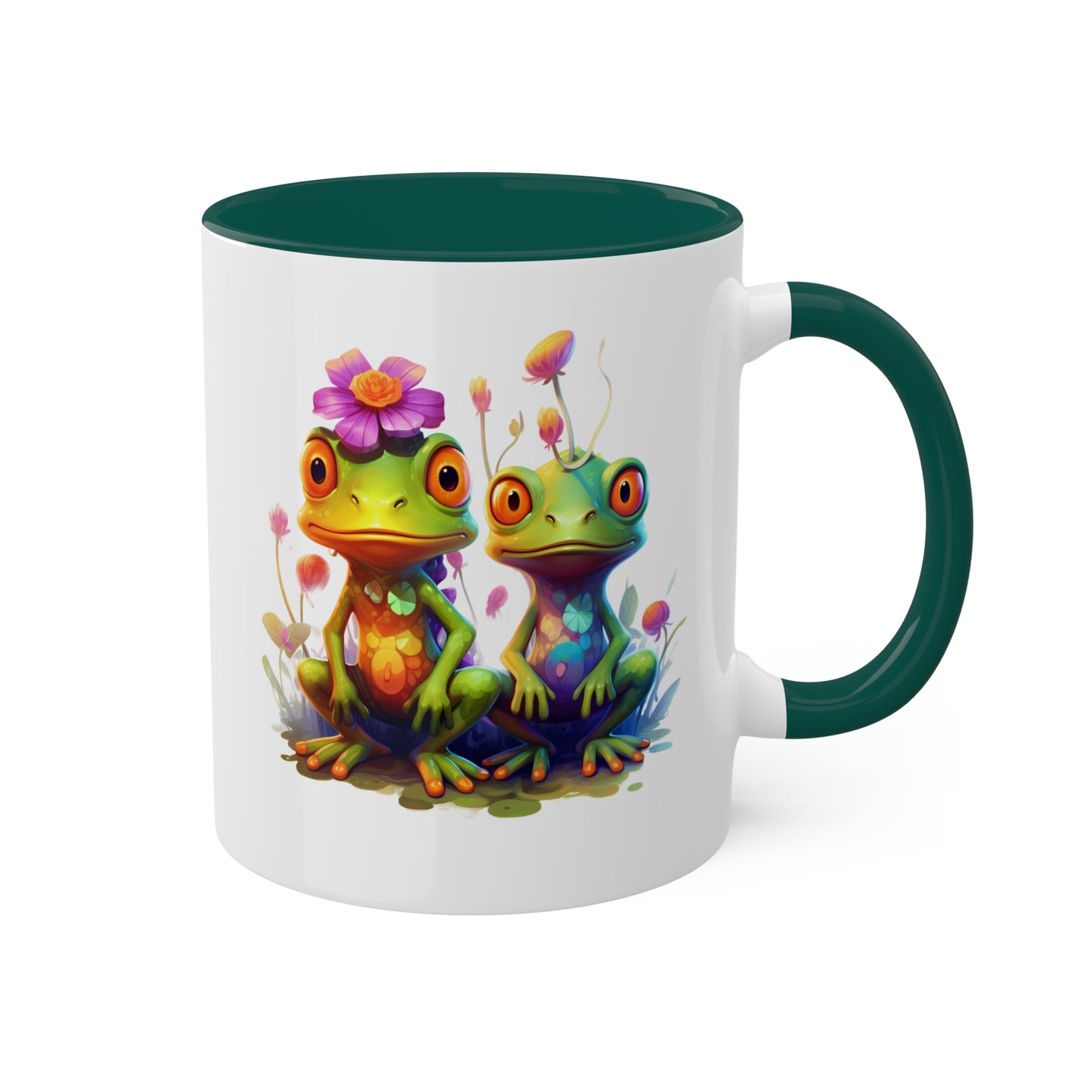 Two Adorable Little Frogs - 11oz Colorful Coffee Mug