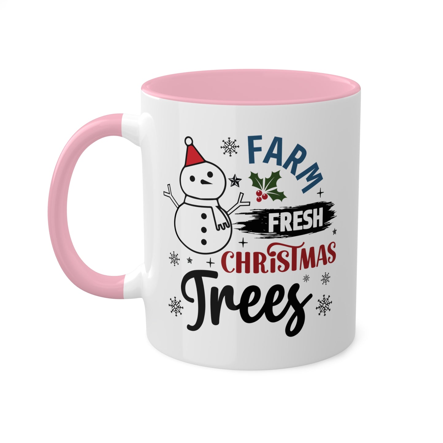 Farm Fresh Christmas Trees - 11 oz Colorful Holiday Gift Mug