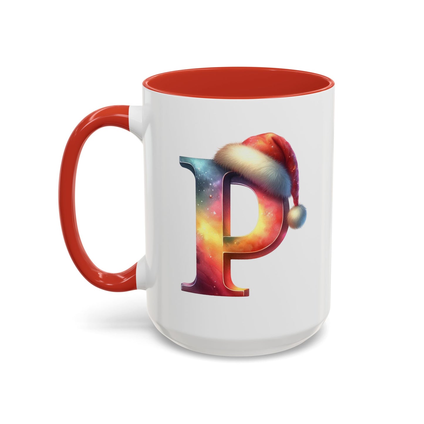 Taza con la letra "P" del alfabeto navideño (11, 15 oz)