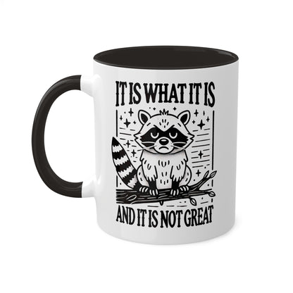 It Is What It Is And It Is Not Great With Adorable Raccoon - 11oz Colorful Mug