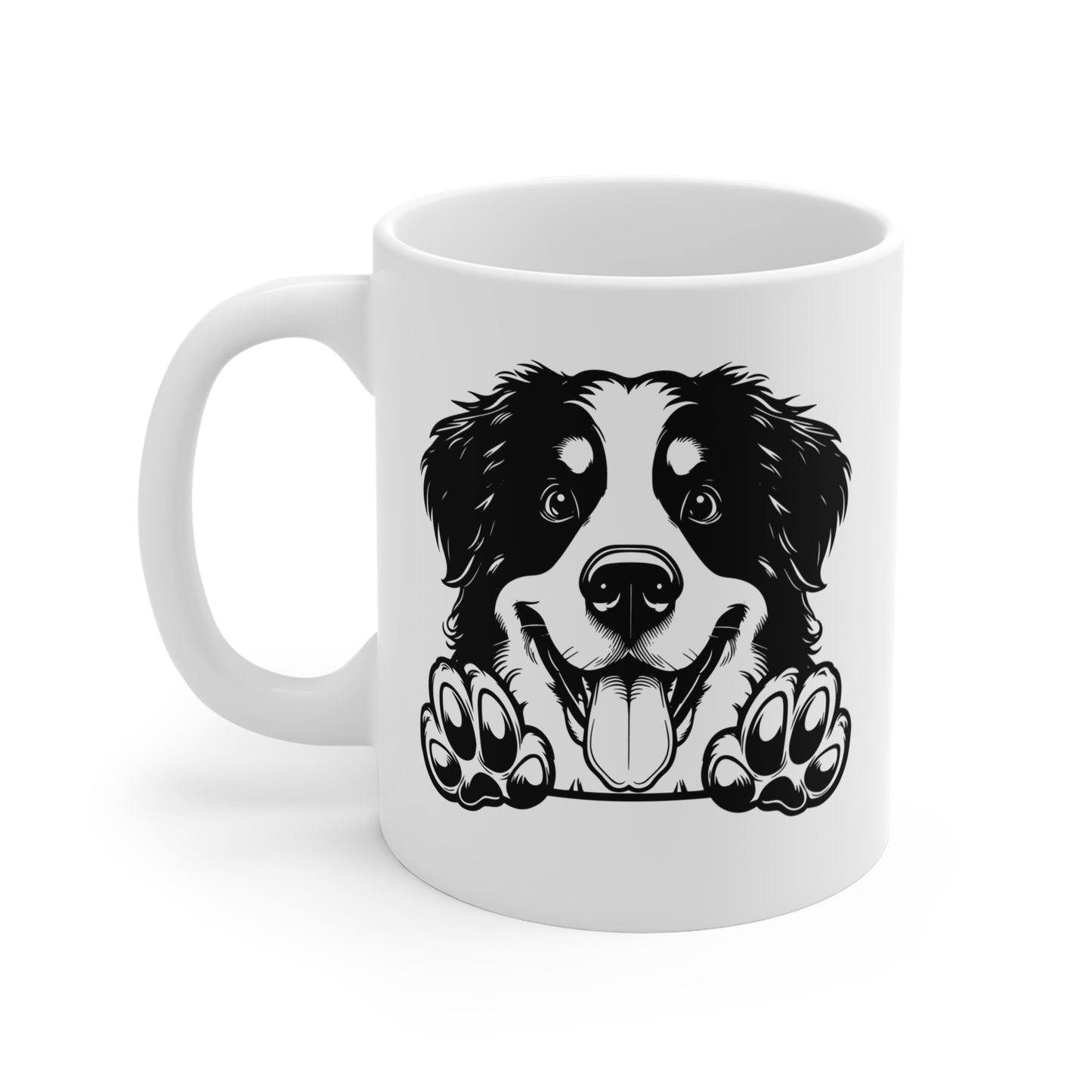 Taza de cerámica de 11 oz con diseño de perro de montaña bernés