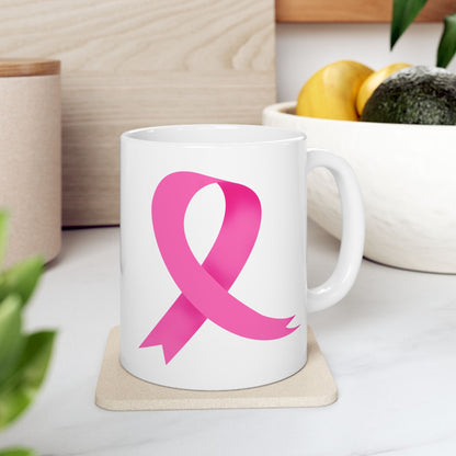 Pretty Pink Ribbon - Breast Cancer Awareness Mug (11oz, 15oz)