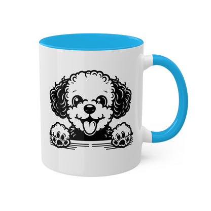 Taza de café con cara de perro caniche toy - 11 oz