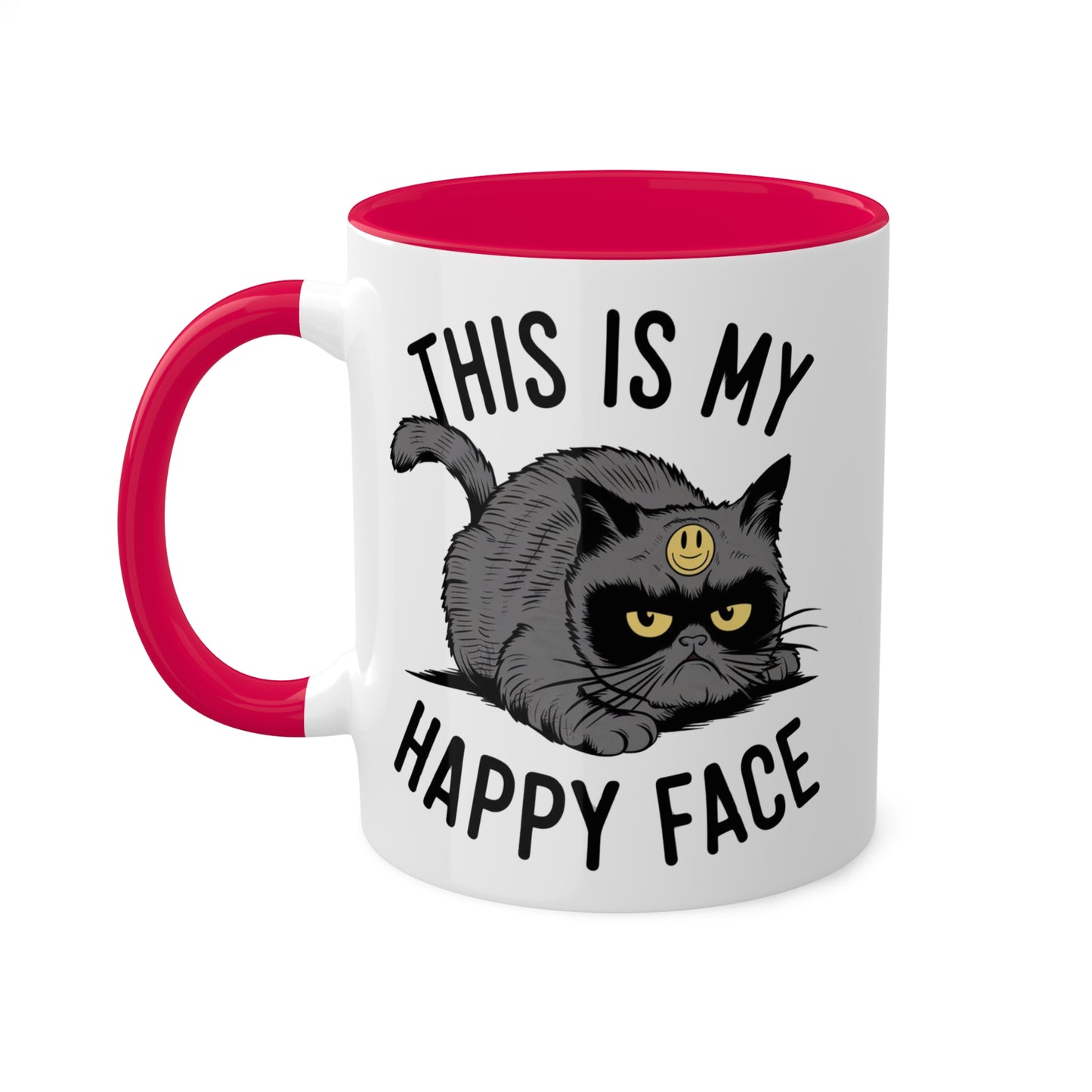 Esta es mi cara feliz - Taza de café colorida de 11 oz