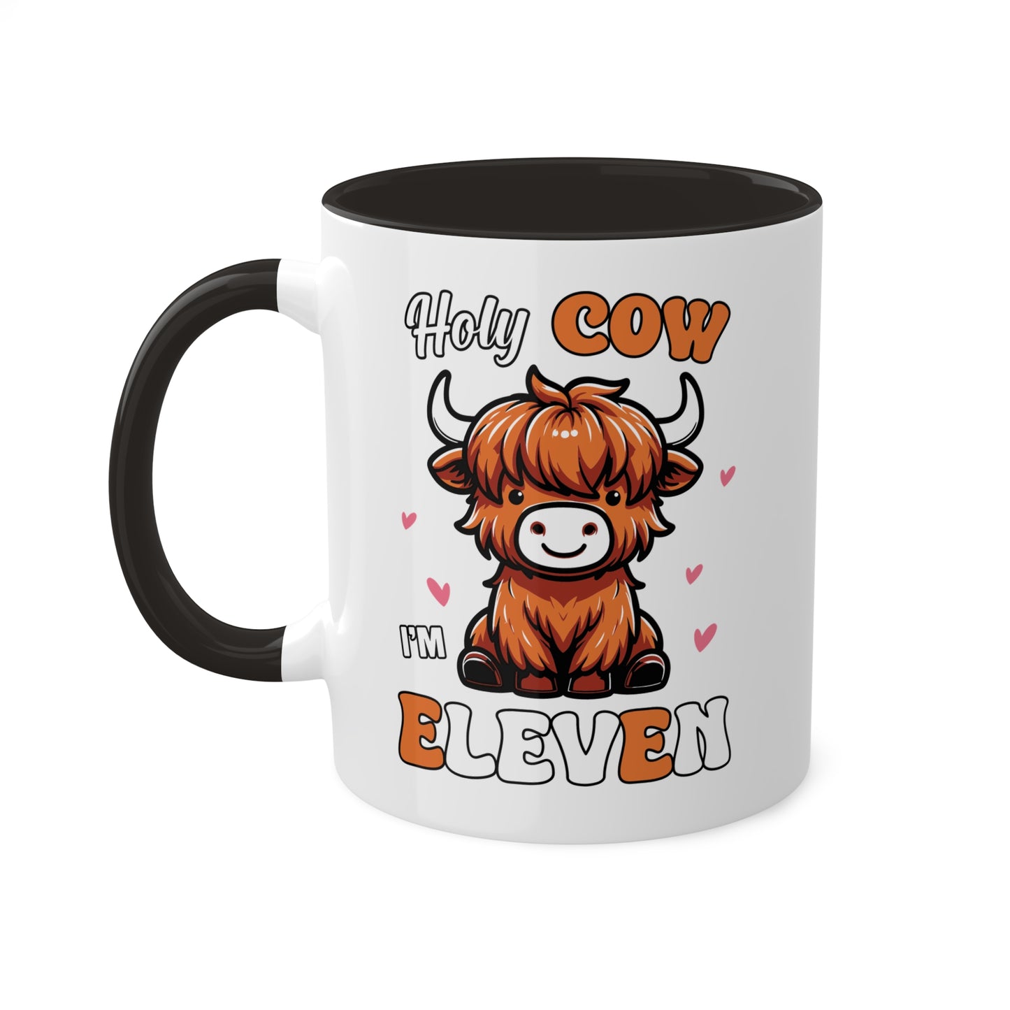 Holy Cow I'm Eleven - Taza de regalo de cumpleaños colorida de 11 oz