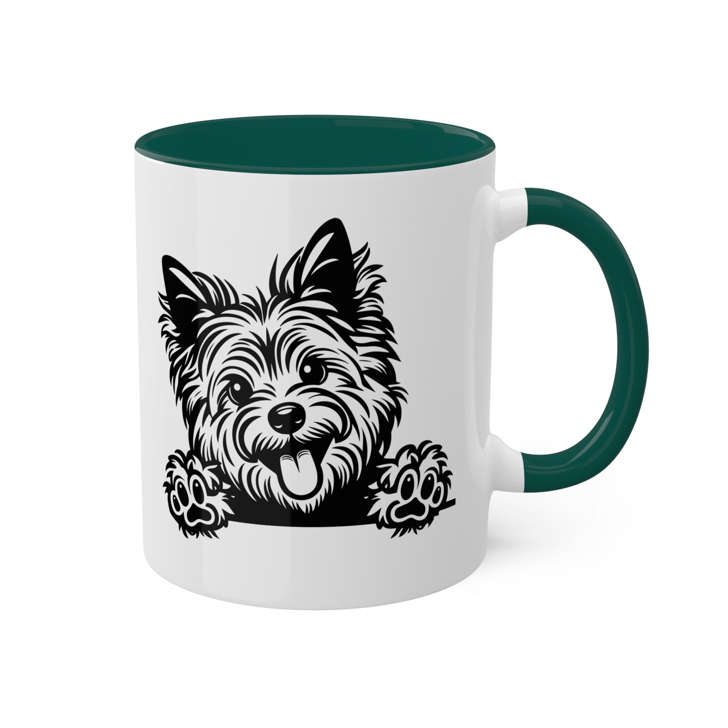 Taza de café con cara de perro terrier australiano, regalo, taza colorida de 11 oz