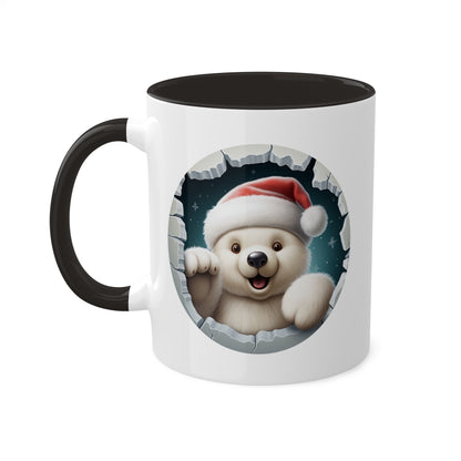 Lindo oso polar navideño: taza de regalo navideña de 11 oz