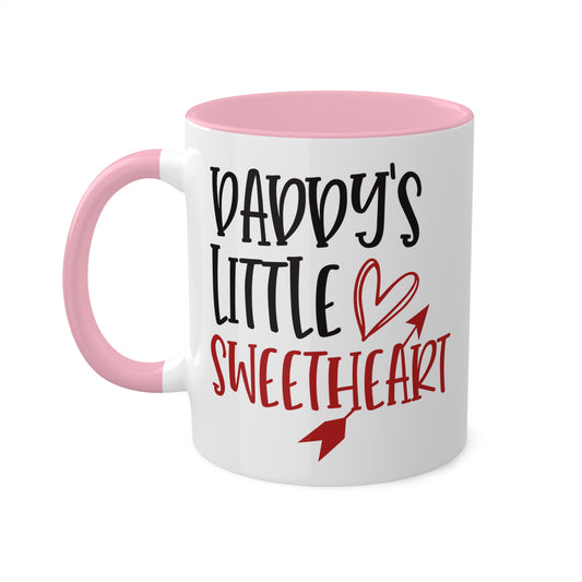 Daddy's Little Sweetheart - 11oz Colorful Valentine's Day Gift Mug