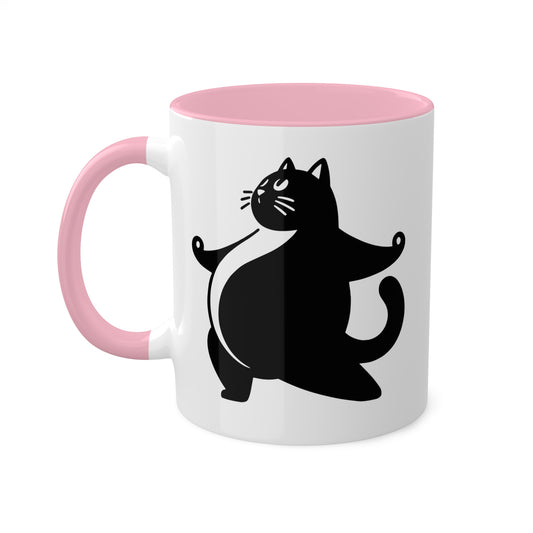 Funny Yoga Cat - 11oz Colorful & Fun Mug