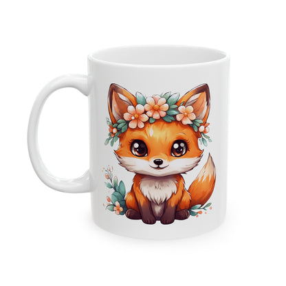 Kawaii Cartoon Fox - Coffee Mug (11oz, 15oz)