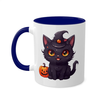 Cute Kawaii Kitty Cat - 11oz Colorful Halloween Mug