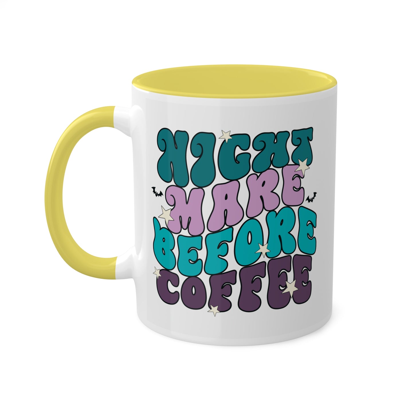 Nightmare Before Coffee - 11oz Colorful & Fun Halloween Mug - Retro Style