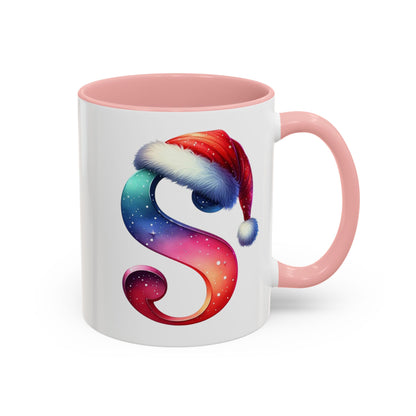 Taza con la letra "S" del alfabeto navideño (11, 15 oz)