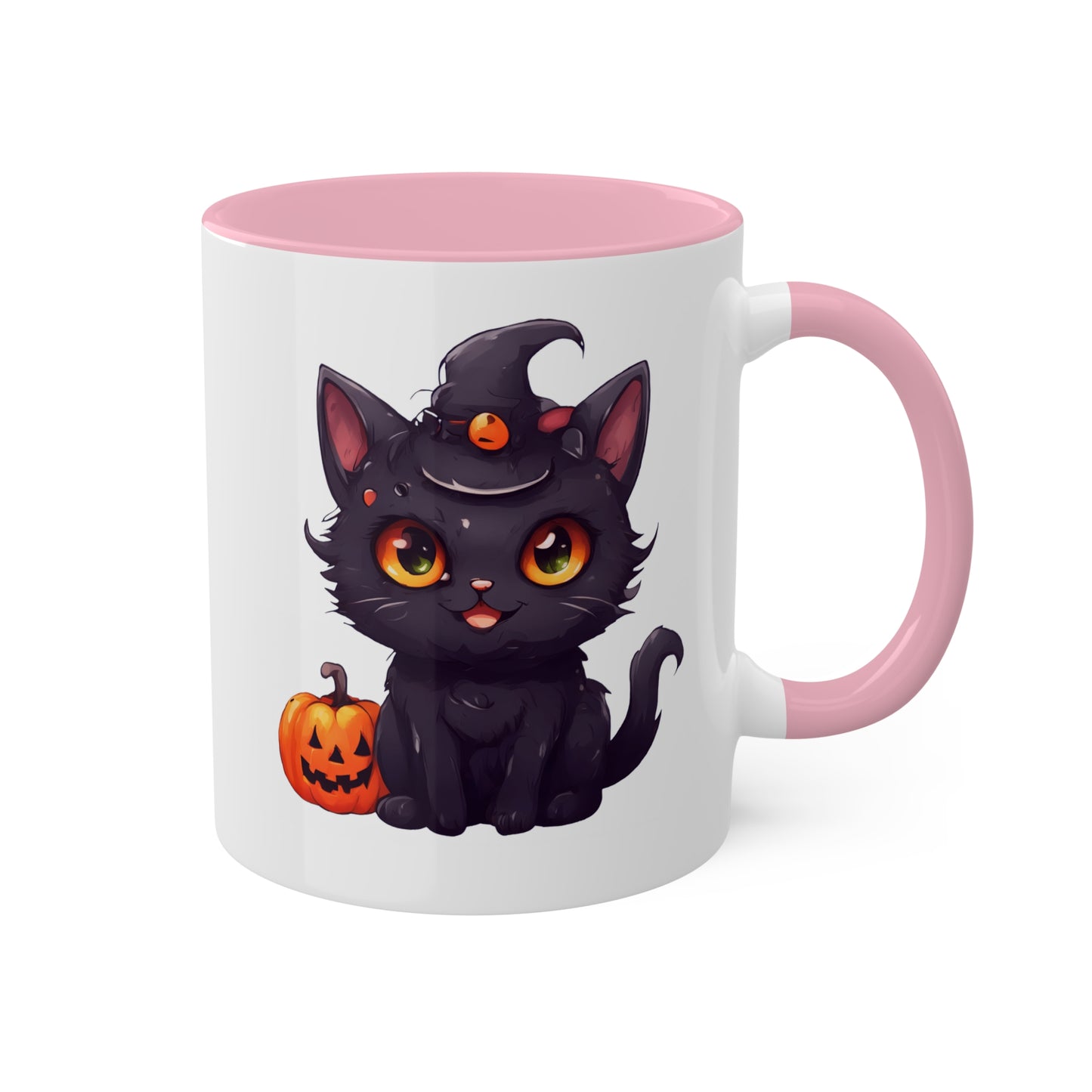 Cute Kawaii Kitty Cat - 11oz Colorful Halloween Mug