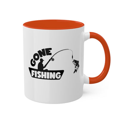 Gone Fishing On A Boat - 11oz Colorful & Fun Gift Mug