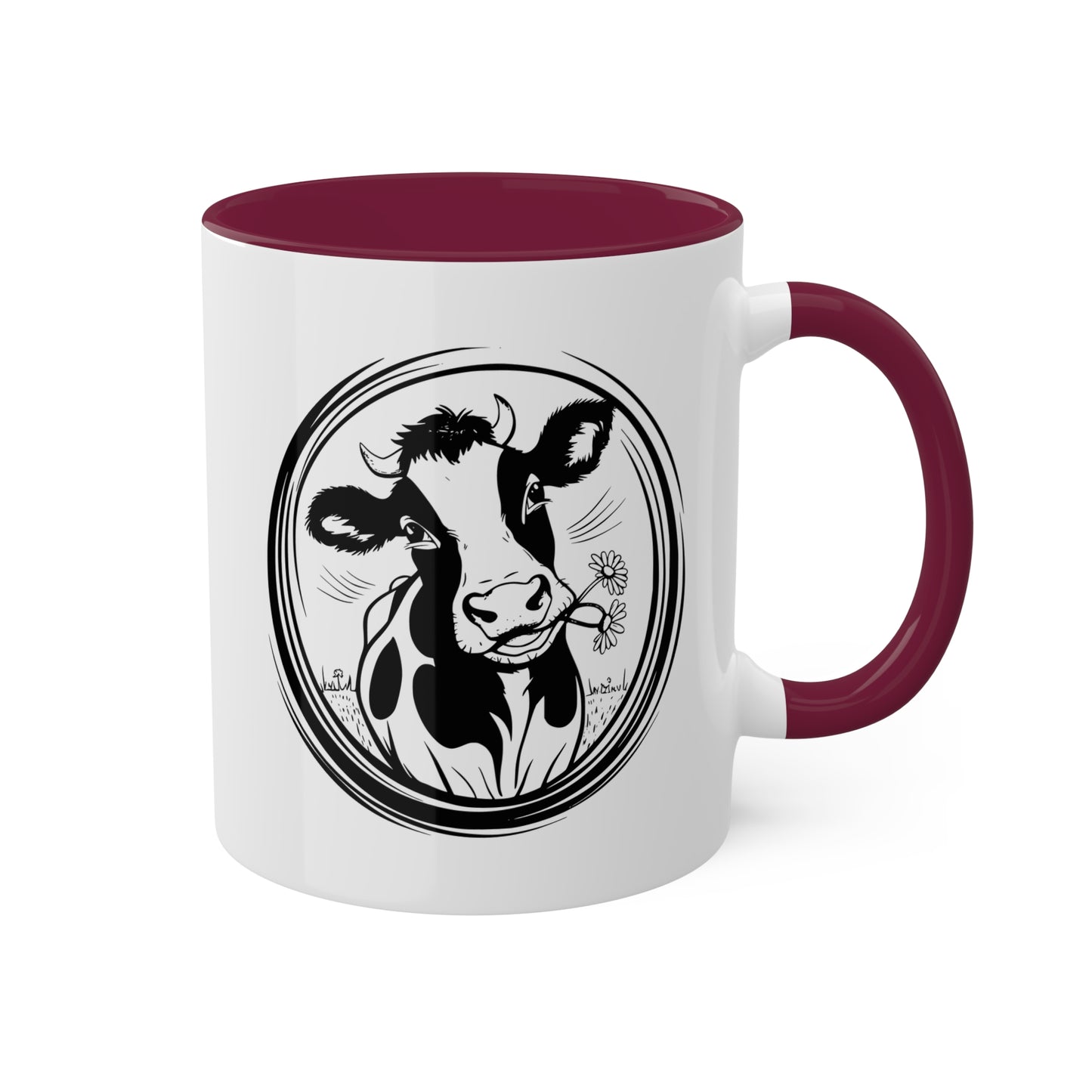 Cute Cow - Simple & Stylish - 11oz Colorful Mug