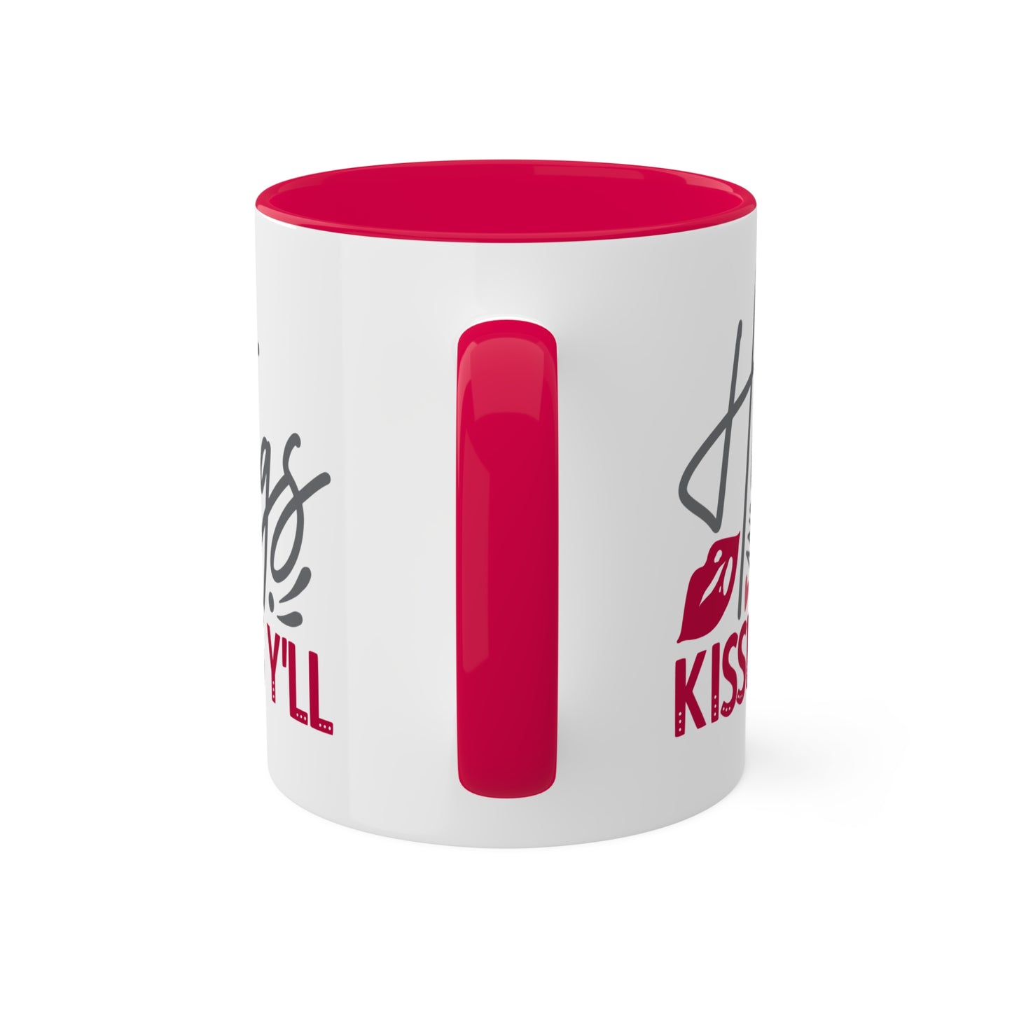 Hugs & Kisses Y'll - 11oz Colorful Valentine's Day Mug